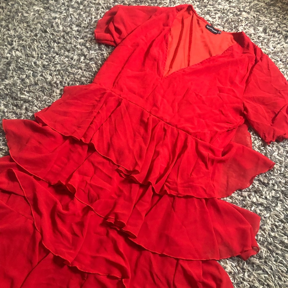 Pretty little thing ruffled dress